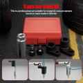 5pcs Oxygen Sensor Wrench Kit for Automotive O2 Socket Removal Install Offset Vacuum Sensor Socket Thread Chaser Tool. 