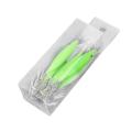 5pcs/Set Luminous Blowing Tube Octopus Jig Hook Wood Shrimp Bait Squid Hook Cloth Roll Sea Fishing Explosion Hook.
