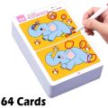 64 Pages Find The Difference Puzzle Game Erasable and Rewritable Focus and Observational Training Brain Development. 
