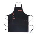 Kitchen Apron high quality For Pros Chef Waterproof Cooking Apron for Men Canvas With Pockets Fabric Barbecue Father Gift Apron.