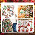12pcs/Set DIY Diamond Painting Christmas Keychains Double Sided Crystal Rhinestones Key Chains Diamond Art Christmas Ornaments. 
