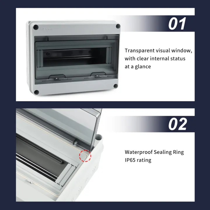 IP65%20Waterproof%20Distribution%20Box%20HT-5/8/12/15/18/24%20Way%20ABS%20Plastic%20Material%20Transparent%20Visual%20Window%20Wall-mounted%20Outdoor%20Use%20-%20Image%205