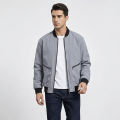 Summer Stretchable Windproof Wrinkle Fabric Bomber Jacket With Front Zip Design For Men | Fashion Windproof Bomber Jacket For Men. 