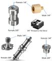 Camera Screw Mount Set 26Pcs 1/4 Inch and 3/8 Inch Converter Threaded Screws Adapter Flash Shoe Mount. 