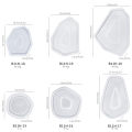 Irregular Geometric Coaster Tray Casting Mold, Concrete Plaster Silicone Mold, Polygonal Jewelry Display Storage Handmade Mold.