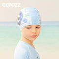 COPOZZ Cartoon Children Swimming Cap Kids PU Waterproof Ear Protection Swim Hat Elastic Bathing Hats Pool Caps For Boys Girl.