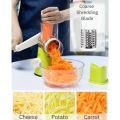 Vegetable Cutter & Slicer Manual Kitchen Cheese Chopper Machine With 3 Sharp Drums Multifunctional Garlic Potato Shredder. 