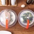Microwave Food Cover Plate Vented Heat-resistant Food Splatter Protector Lid Kitchen Thickened Clear Food Anti-Splash Cover.
