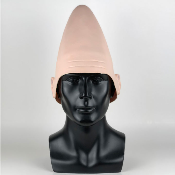 Conehead%20Conical%20Alien%20Mask%20Cap%20Cosplay%20Fake%20Eagg%20Shaped%20Skin%20Latex%20Helmet%20Halloween%20Carnival%20Purim%20Party%20Costume%20Props%20-%20Image%202
