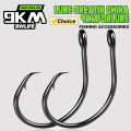 Inline Circle Hooks Saltwater Fishing Catfish Hooks 25~100Pcs Wide Gap Non-Offset for Bass Salmon Striped Fishing Circle Hooks.