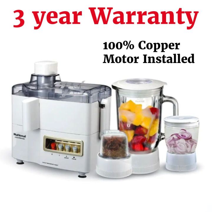 Premium Quality 4 in 1 Juicer Blender Grinder Chopper Machine ( Milkshake Jug + Grinder + Chopper ) - Standard Quality 750 Watts ( 7025 Copper Winding ) Motor Installed With 3 year Warranty