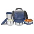 Milton Tasty 3 Stainless Steel Combo Lunch Box With Tumbler, 1200 ML. 