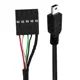 50CM USB 2.0 Micro 5Pin /Mini 5Pin Male to 9Pin Female 2.54 USB Header PCB Motherboard Cable Left/Right angle.