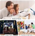 Mini Projector, ELEPHAS Portable Projector for iPhone 1080P Supported, Video Smart Led Pocket Small Home Phone Projector for Bedroom with Laptop HDMI USB TV AV Interfaces and Remote to Watch Cartoon. 
