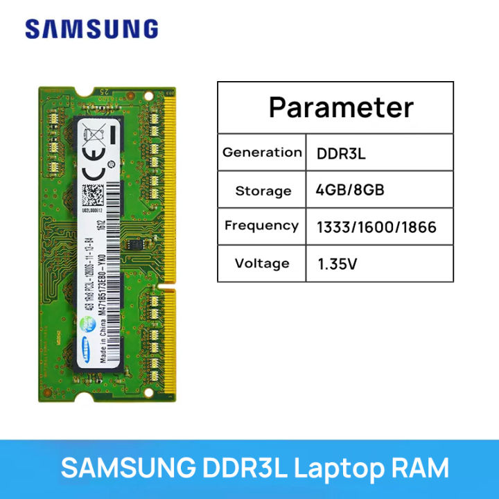 Samsung%20Laptop%20Memory%20DDR3L%201.35V%20/%20DDR3%201.5V%201333%201600%20MT/s%20MHz%204GB%208GB%20RAM%20204pin%20SO-DIMM%20Memory%20Stick%20for%20Laptop%20Notebook%20-%20Image%204