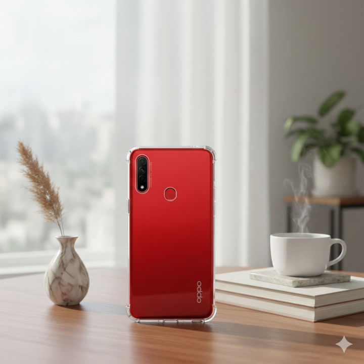 Oppo A31 Back Cover Transparent Extra Bumper Anti Shock Soft Crystal Clear Case For A31