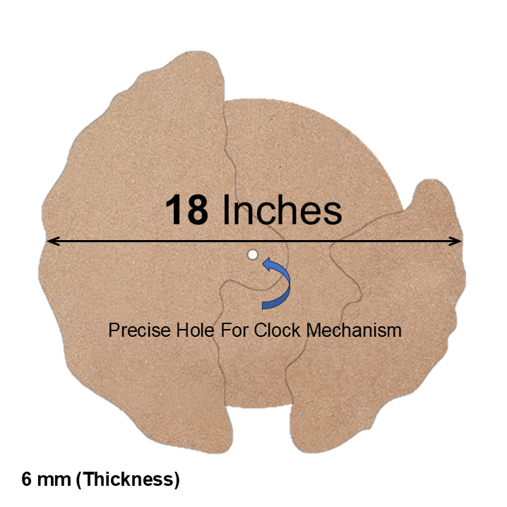 MDF Clock Base | 18 Inch Diameter | 6mm Thick MDF Clock Base for Resin ...