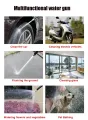 Portable High-Pressure Water Gun Cleaning Car Wash Machine Garden Watering Hose Nozzle Sprinkler Foam Thread Quick Connector. 