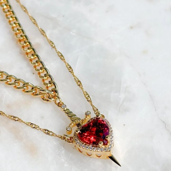 Snow%20White%20and%20The%20Huntsman%20Couple%20Heart%20and%20Sword%20Pendant%20Necklace%20for%20Women%20Romantic%20Wedding%20Valentine's%20Day%20Jewelry%20s%20-%20Image%202