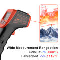 -50~600°C Digital LCD Industrial Electronic Thermometer NonContact Infrared Thermometer Laser Temperature Meter Gun Laser Point. 