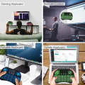 RGB Mini Wireless Keyboard with Touchpad Mouse - Bluetooth & 2.4GHz Small Wireless Keyboard for Smart TV, PC, Android TV Box - Black. 