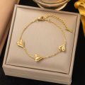 316L Stainless Steel Vintage Golden Heart Bracelet For Women Fashion Chain New Fashion Wrist Jewelry Girl Birthday Gift. 