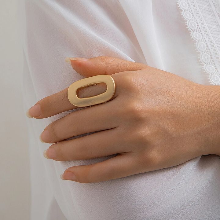 Exaggerated%20Big%20Hollow%20Out%20Geometric%20Oval%20Rings%20for%20Women%20Creative%20Adjustable%20Finger%20Matte%20Rings%20Fashion%20Statement%20Jewelry%20Girls%20-%20Image%203