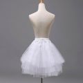 Fashion Short Petticoat Without hoop White Underskirt Crinoline Cosplay Lolita Ball Gown Petticoats. 