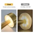 Cordless lamp Touch Sensitive Desk lamp Battery Powered USB Rechargeable Metal lamp dimmable Eye Protection Bedroom Bedside Reading lamp. 