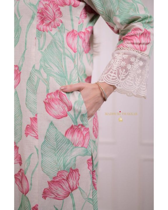 Pink%20Green%20A%20Line%20Cotton%20Kurta%20Set%20-%20Image%206