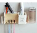 1 pc adhesive Wall and Table Pen Holder and Tooth Brush Dispenser. 