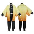 Anime Agatsuma Zenitsu Cosplay Kostuum Kimono Halloween Kleding Party Uniform Pruik Vrouwen Kids.