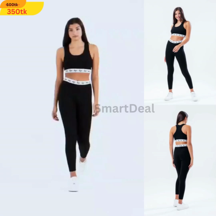Yoga Gym Bra and Leggings Set for Women – Cotton and Elastic, Comfortable Fit