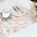 Sparkle Metallic Table Runners Gold Silver Thin Table Runner Glitter Sequin Metallic Foil Mesh Roll Birthday Party Decor Wedding.