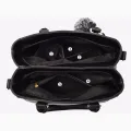 Embroidery Messenger Bags Women Leather Handbags Bags for Women Sac a Main Ladies hair ball Hand Bag. 