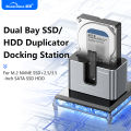 Blueendless Offline Clone Function M.2 NVME to SATA 2.5 3.5 2.5/3.5 Inch SSD HDD Duplicator Docking Station Enclosure Adapter.
