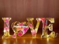 Resin love frames, color can be customize. 