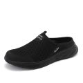 MAEDEF Half Slippers Outdoor High Quality Anti-slip Men Leisure Shoes Mesh Breathable Soft Comfortable Flat-bottomed Slippers.