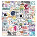52pcs Inspirational Quote Stickers Pack Positive Decals for Water Bottle Laptop Phone Skateboard Helmet Gifts for Teens Kids. 