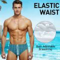 Crocodile Print Swim Trunks Slim Fit Durable Drawstring Man's Triangle Trunks Beach Carnivals Swimming Bathing Trendy Swimsuit. 