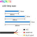 2PCS DRL Car Flexible LED Daytime Running Lights Turn Signal Lamp Headlight Waterproof 30cm 45cm 60cm White Red Yellow Blue. 