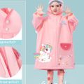 Durable kids cartoon raincoat Eva and good storage. 