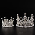1pcs Pearl Crown Cake Decorative Small Tiaras Crystal Pearl Princess CakeToppers. 