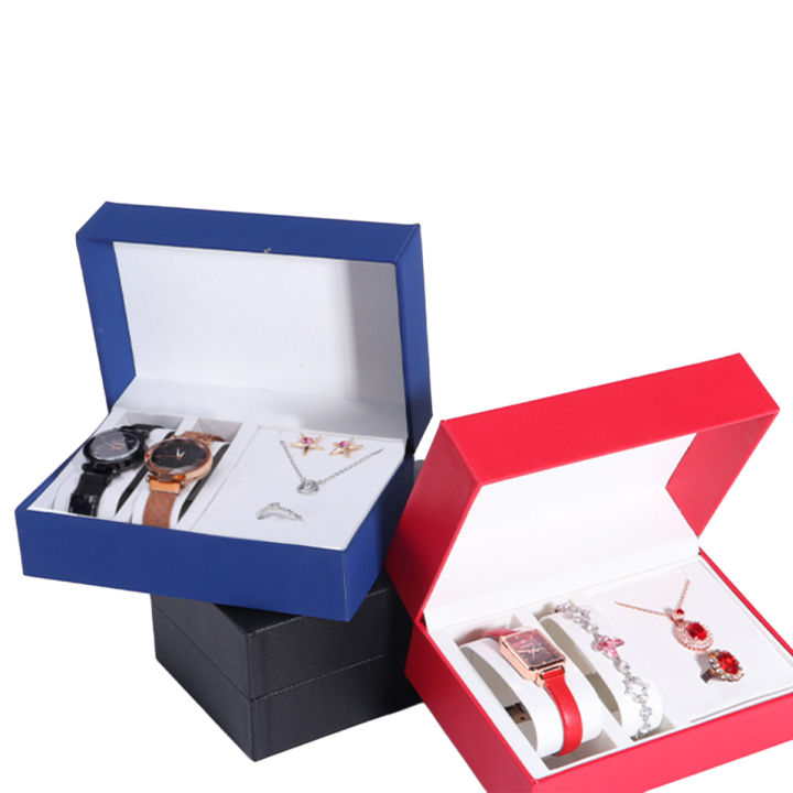 Luxury Pu Leather Watch Box Woman Man  Packaging Box Watch Display Holder Watch Organizer Case Jewelry Storage Box