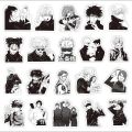 65PCS Black White Jujutsu Kaisen Anime Stickers Decoration Suitcase Scrapbooking Laptop Phone Stationery Manga Kid Sticker. 