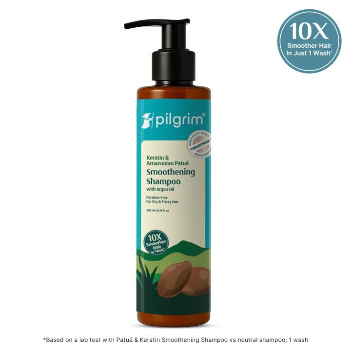 Pilgrim Patua & 10X Keratin Smoothening Shampoo For Dry & Frizzy Hair 200 ml