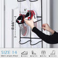 12 Pockets Over the Door Shoe Organizer Large Mesh Pockets With 2 Hooks Transparent Fabric Shoe Rack Storage Bag For Bedroom. 