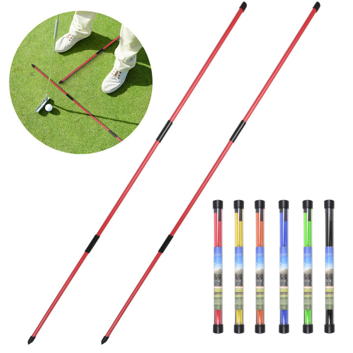 Golf Alignment Sticks 2 Sets 48inch Alignment Practice Rods Collapsible ...