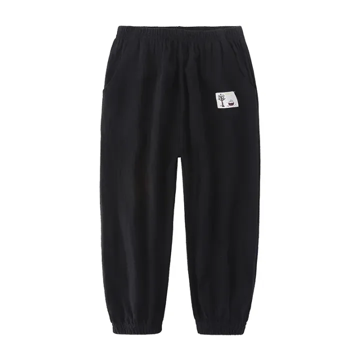 Children%20Trousers%20For%20Boys%20Girls%20Cotton%20Linen%20Elastic%20Waist%20Solid%20Color%20Summer%20Mosquito%20Pants%20Kids%20Clothing%20Long%20Pants%20100-160cm%20-%20Image%202