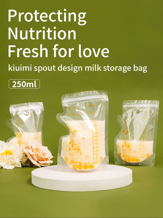 30/60/100 Pack 250ml BPA Free Milk Storage Bags Safe Breast Milk and Baby Food Freezer Bags for Easy Feeding